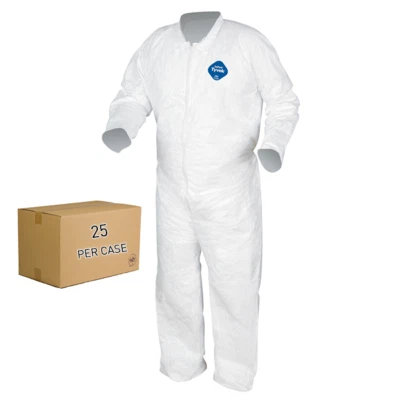 DUPONT 25 TYVEK Disposable Coveralls Protective Painting Cleaning Spraying Hazmat Suits