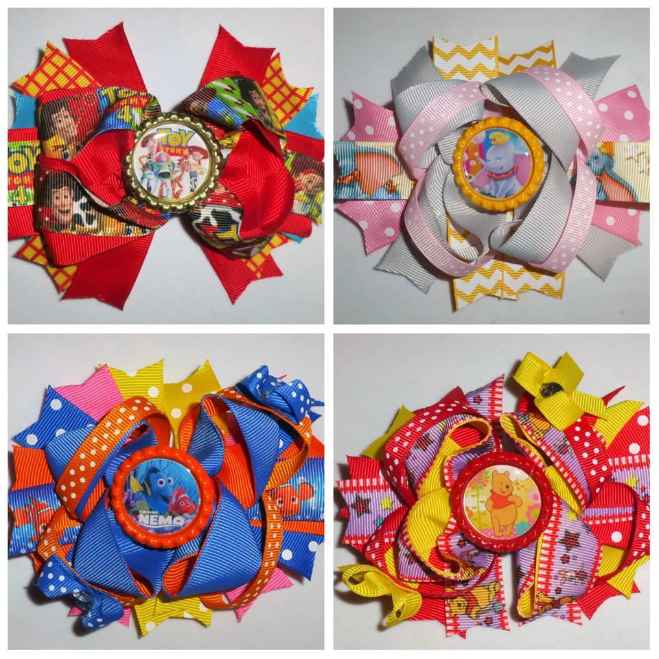 NUEVO Toy Story Dumbo Buscando a Nemo Winnie the Pooh Niñas 5 pulgadas Clip de moño para el cabello Foto 1 de 1