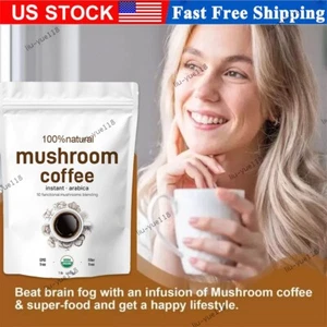 NEW Organic Instant 10 in-1 Mushroom Coffee Powder, non genetically modified USA - Picture 1 of 15