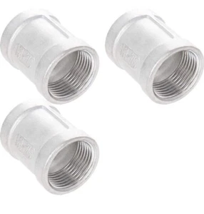 MroMax Stainless Steel Cast Pipe Fittings Straight Pipe 3/4 to 3/4 Female 3PK B3 - Picture 1 of 3