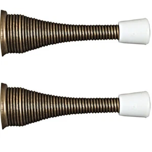 Pack of TWO Stanley Spring Doorstops Antique Brass Finish Heavy Duty 81-9064 NEW - Picture 1 of 3