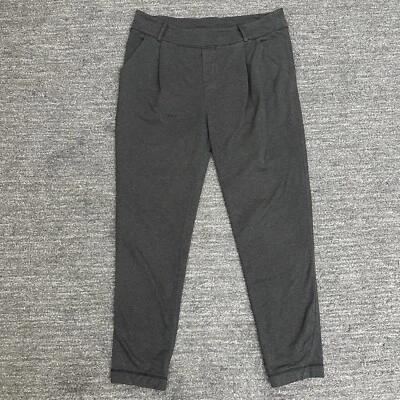 Lululemon Stress Less French Terry Knit Pants Women 8 Pleated Pull On Gray Yoga - Image 1 of 4