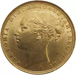 1884 Queen Victoria Young Head Gold Sovereign (Sydney) - Picture 1 of 2