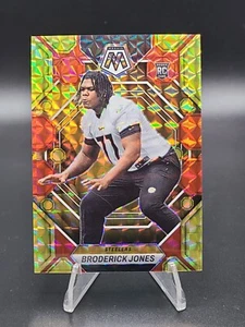 2023 Mosaic Prizm #288 Broderick Jones (RC) /80 Red Yellow Choice Fusion - Picture 1 of 2