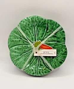 Gardeners Eden Set of 4 Melamine Green Cabbage 6.5" Appetizer Plates New W/ Tags - Picture 1 of 7