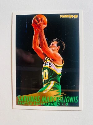 1994-95 FLEER #375 SARUNAS MARCIULIONIS NM-MT NBA BASKETBALL CARD - Image 1 of 2