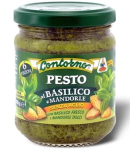 PESTO DI BASILICO E MANDORLE PESTO ALLA GENOVESE SENZA AGLIO F.LLI CONTORNO 180g - Picture 1 of 5