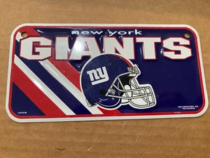 RICO TAG EXPRESS New York Giants Metal License Plate 3" x 6 " BRAND NEW - Picture 1 of 2