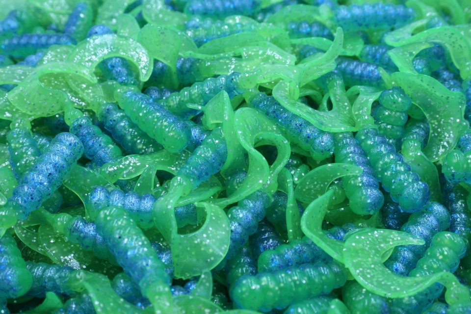 SOUTHERN PRO 2" Limeade Hot Grubs Twister Tails Crappie Walleye Bass Fishing Lures