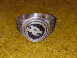 Drachenkopf Ring wild aussehender Drachenschädel verfügbar Größen 7 bis 14 RM217 - Bild 1 von 4