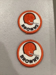 "Mini par de parches de fútbol americano Cleveland Browns de 2""" - Imagen 1 de 3