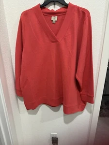 Neu mit Etikett St. John’s Bay weinroter Pullover Pulli Größe 2x weich - Bild 1 von 4