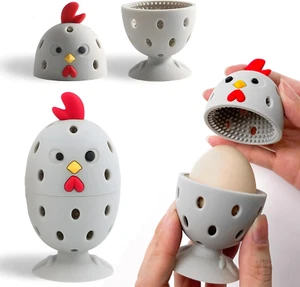 Eierspüler für frische Eier, Eierschrubber für frische Eier, 2 wiederverwendbare Silikon Chic - Bild 1 von 12