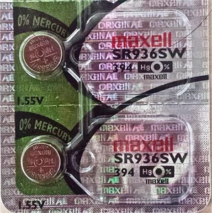 394 Maxell Uhrenbatterien SR936SW (2 Stück) Neu Verpackung Vertragshändler - Bild 1 von 4
