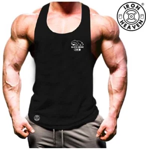 Sloth Mode On Vest Small Gym Clothing Bodybuilding Training Workout MMA Tank Top - Picture 1 of 6