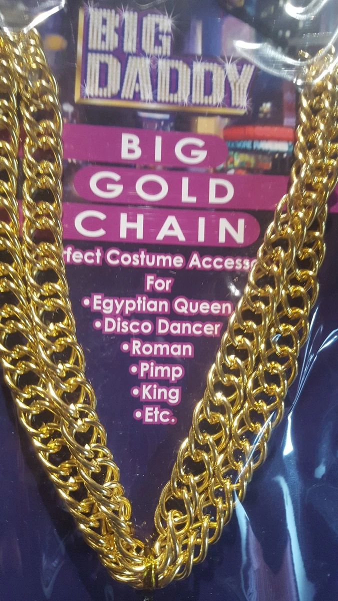 Forum Novelties Jumbo Gold Chain – XXL Goldkette Für 80er Kostüm & Mottoparty