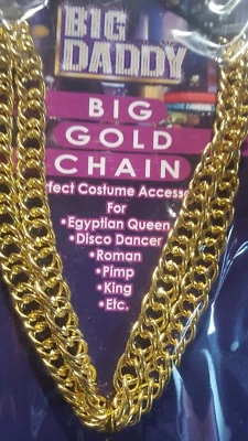 Forum Novelties Big Daddy 48 Inch Big Gold Chain Costume Accessory NEW LOT 64 - Image 1 of 4