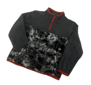Pullover Sherpa polar gris tie dye 1/4 cremallera para niños talla pequeña 6-7 NUEVO con etiquetas - Imagen 1 de 12
