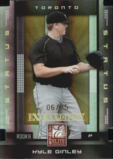 2008 (BLUE JAYS) Donruss Elite Extra Edition Status Gold #139 Kyle Ginley /25