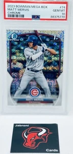 Mega caja cromada Bowman 2023 Matt Mervis 1st Mojo refractor #74 RC Cubs PSA 10 - Imagen 1 de 5