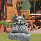 French   Statue Welcome Sign Indoors Ornament for Home Lawn Gift