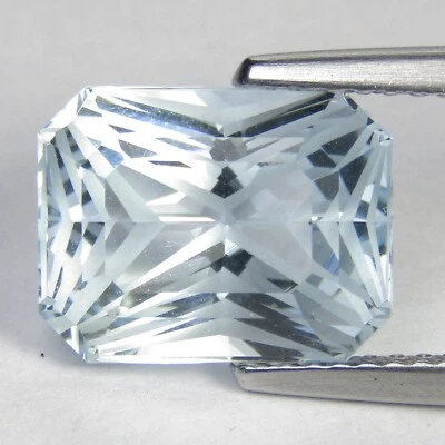 Piedra preciosa de corte mágico radiante de topacio blanco natural brillante de 5,00 quilates 11,2 x 8,7 x 7,5 mm Foto 1 de 4