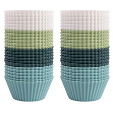 2X(Moules à Pâtisserie en Silicone, Doublures RéUtilisables pour Cupcakes, 48 8)