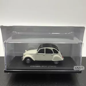 citroen 2cv 1963 White 1/43 Scale Box Mini Car Display Diecast Vol 215 - Picture 1 of 9