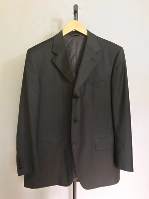 Chaqueta clásica de lana CANALI Schmitt negra para hombre Italia talla 52 Foto 1 de 4