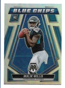 Malik Willis 2022 Mosaic Blue Chips Silver Prizm Rookie #BC-3 Titans RC - Picture 1 of 2