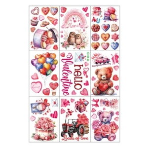 Bear Electrostatic Glass Stickers Valentines Day Decorations for Home Party Room - Photo 1/8