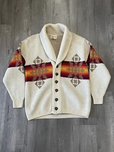 Pendleton High Grade Western Wear Cardigan Sweater Shawl Collar Aztec XL Vintage - Picture 1 of 24