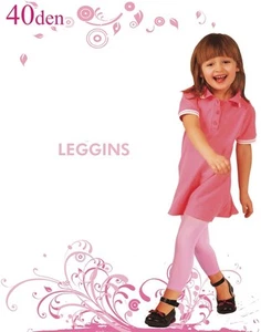 Children's Girl's Leggings Opaque Like Tights 40den 116 128 140 - Picture 1 of 11