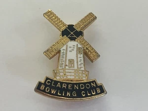 CLARENDON BOWLING CLUB EMAILLE ANSTECKNADEL ABZEICHEN - Bild 1 von 3