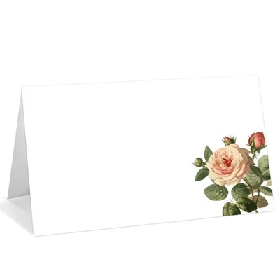 25 Pack Floral Place Cards Editable Name Cards for Table Setting Tent Cards F... - Image 1 of 4