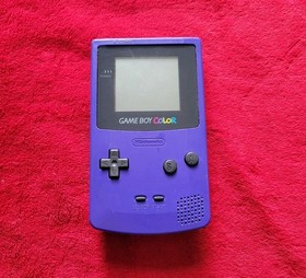 Nintendo Gameboy Color GBC Grape Purple CGB-001 Handheld System Console TESTED 