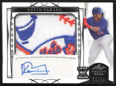Kevin Parada 2022 Leaf Trinity Patch Autographs Foil Silver #PA-KP1 /99 - Image 1 of 2