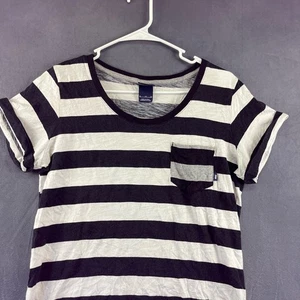 Vintage Nike Striped Women's XL Casual T Shirt Curved Hem Athleisure Soft Girl - Picture 1 of 10