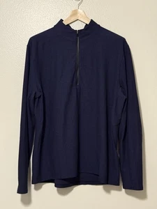 Lululemon Surge Warm 1/2 Zip Navy Heathered Blue Shirt XXL 2XL Athleisure Active - Picture 1 of 8
