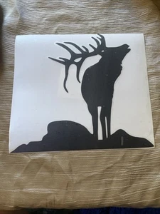 Elk Decal Sticker, 9”x8” Black Vinyl - Picture 1 of 4