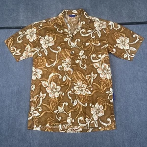 Vintage Fidschi Hemd Souloa Surf Gr. M 80er Burnt Rot Schwarz Baumwolle Made Fiji - Bild 1 von 6