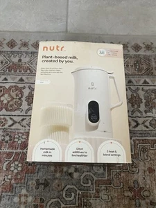 NUTR Single Serving Nut Milk Maker White Homemade Almond Oat Coconut - Picture 1 of 11