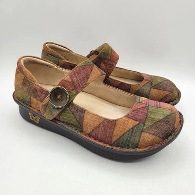 Zapatos planos Alegria Paloma Mary Jane para mujer talla 7-7,5 cuero gamuza cómodos Foto 1 de 4