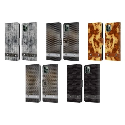 HEAD CASE DESIGNS INDUSTRIAL TEXTURES LEATHER BOOK CASE FOR APPLE iPHONE PHONES - Image 1 of 4