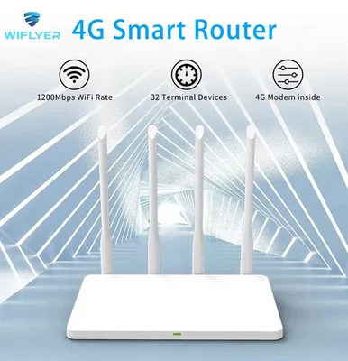 4G LTE Router SIM Card 1200Mbps 300Mbps 2.4Ghz 5Ghz Wireless Wifi EC200AEUHA Mod - Bild 1 von 4