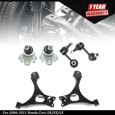 Brazo de control inferior delantero con barra estabilizadora de rótula para Honda Civic DX/EX/LX 2006-2011 Foto 1 de 4
