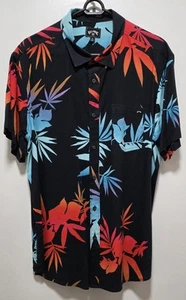 BILLABONG Bold Graphics Tropical Floral Hawaiian Button Down Shirt Men Large - Picture 1 of 5