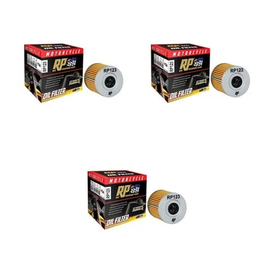 3 Pack RP Oil Filter for Kawasaki KLR250 1989-1992 — 第 1/2 张图片