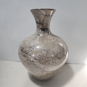 Vtg Haeger Vase Iridescent Brown Cream Mottled Pottery 7½" No.237 Read - Picture 1 of 9
