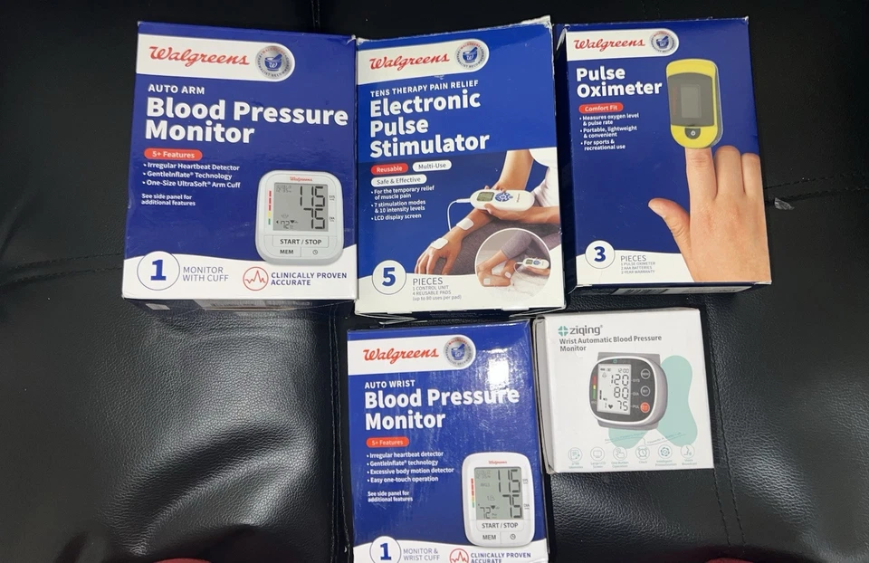 LOT OF 5 Wal Health Wrist Blood Pressure Monitor, Pulse Oximeter - Image 1 of 4